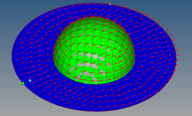 在HyperMesh中通过曲线定义材料方向（模拟纤维缠绕方向）的图2